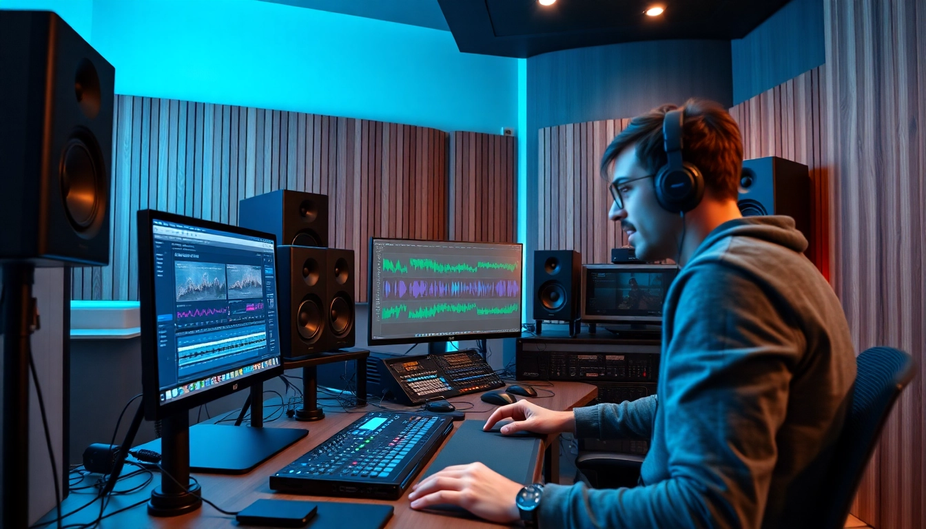 Engaging online mastering session in a professional studio environment.