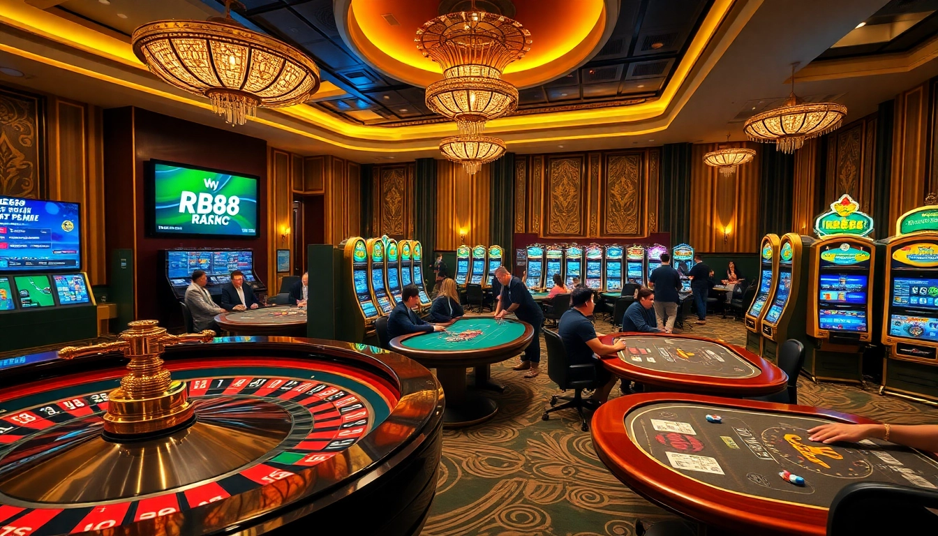 RR88 players strategizing their next move at a luxurious casino table.