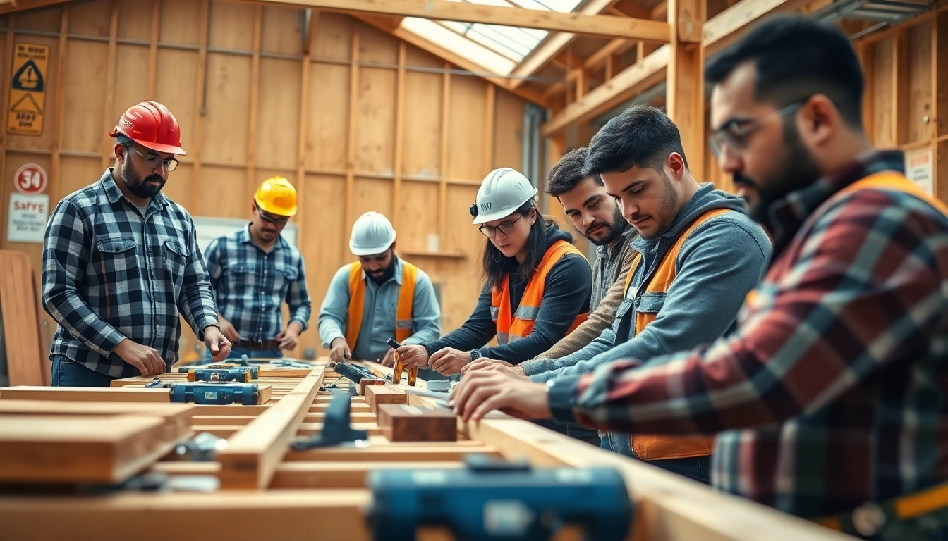 Engaged apprentices in contractor apprenticeship training showcasing teamwork and skills.