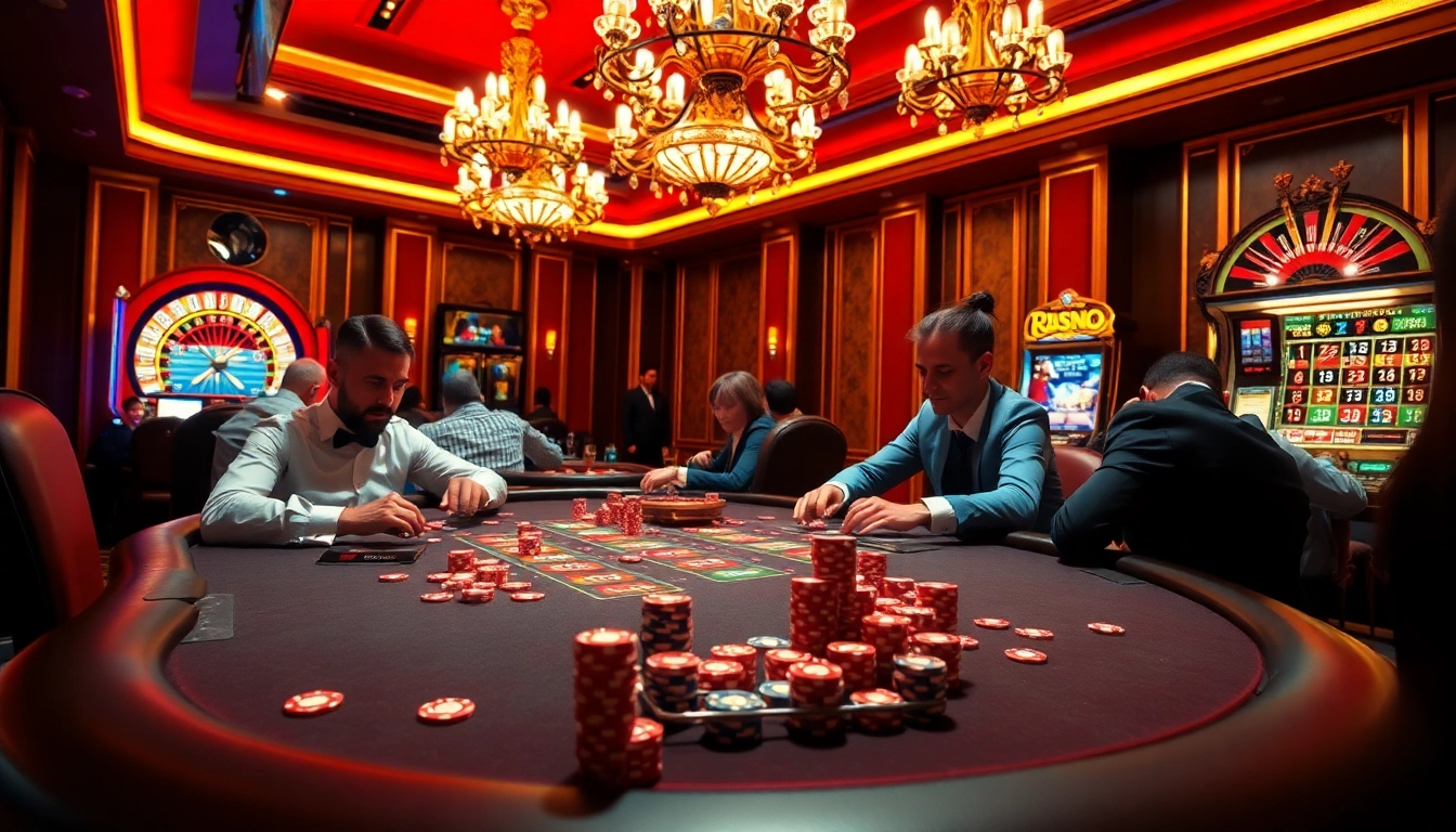 Players experience excitement at the thabett.io casino table with vibrant poker chips and a roulette wheel.