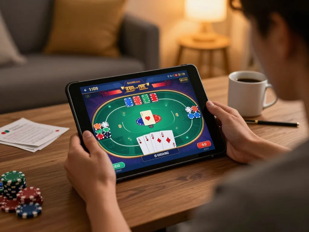 rikvip đăng nhập into thrilling online poker experience at home gaming setup.