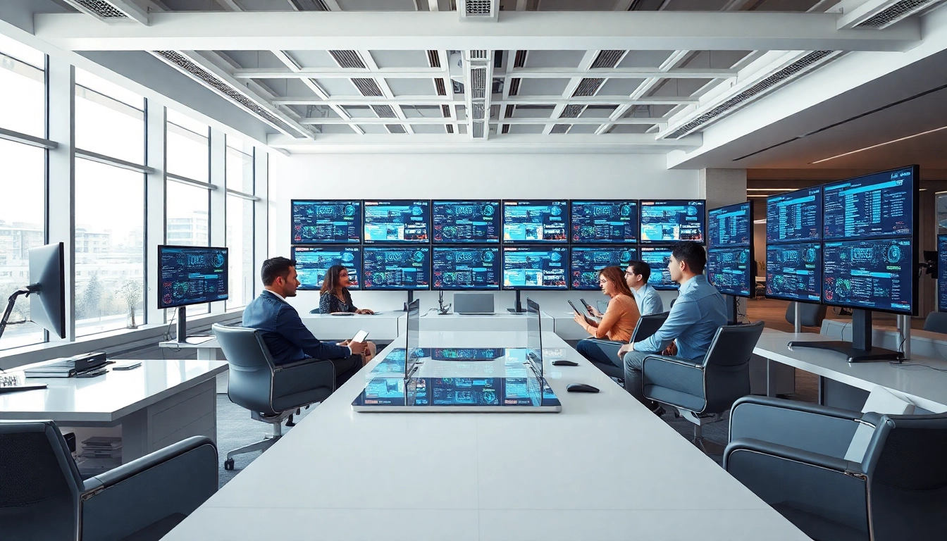 Find reliable msp companies near me collaborating in a professional office environment.
