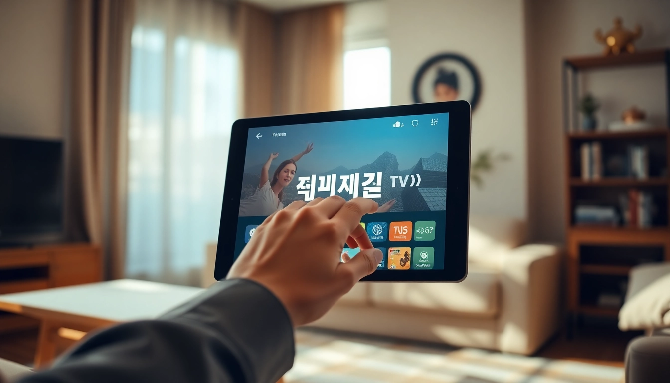 티비위키 누누티비를 강조한 TV 가이드 애플리케이션의 사용자 친화적인 화면