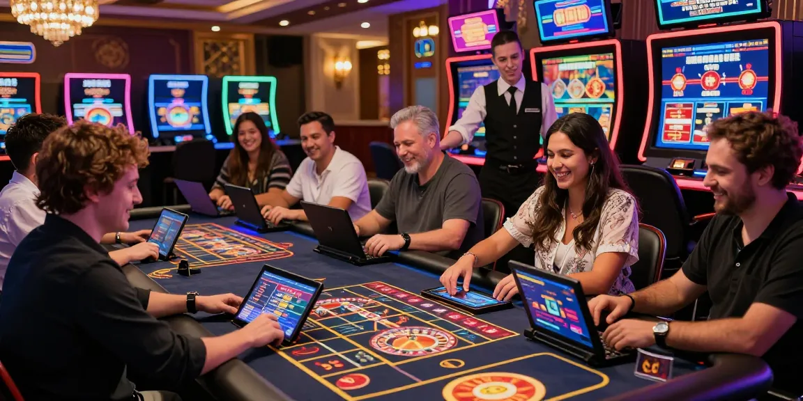 Players enjoying an exciting game experience at cm88 com online casino, highlighting vibrant entertainment atmosphere.