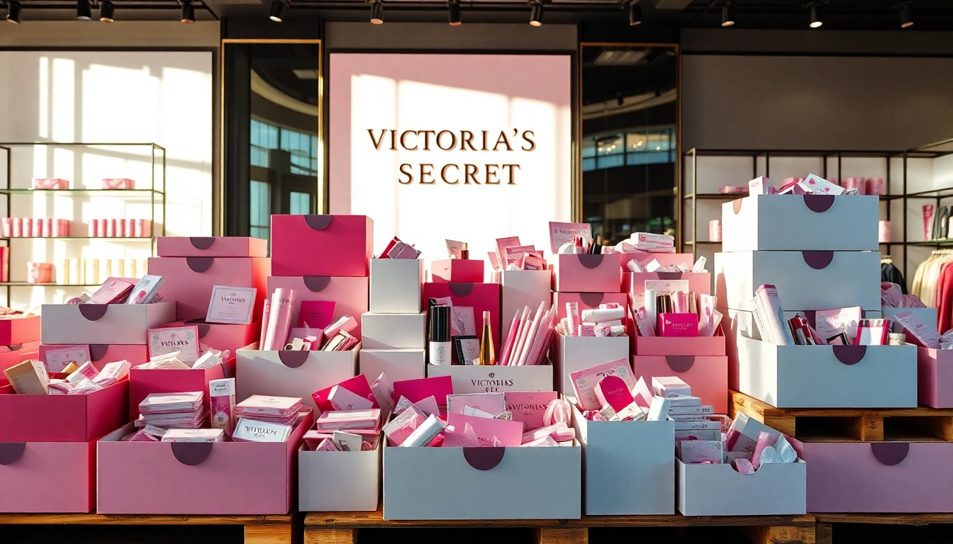 Discover a vibrant array of Victoria’s Secret Pallets filled with exquisite lingerie and beauty products.