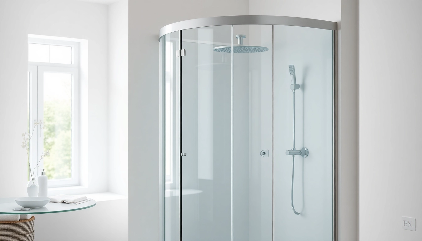 Die sonni Duschkabine in einem modernen, hellen Badezimmer mit elegantem Design.
